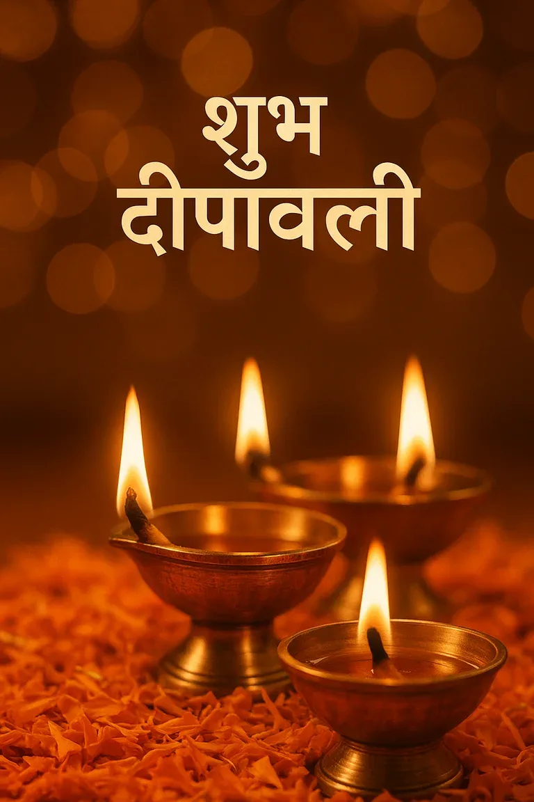 Vertical 9:16 Indian greeting card, crisp premium composition, WhatsApp-forward style but tasteful, vibrant and colorful, no watermark, no b