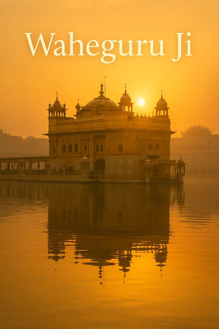 The Golden Temple at dawn — Waheguru Ji